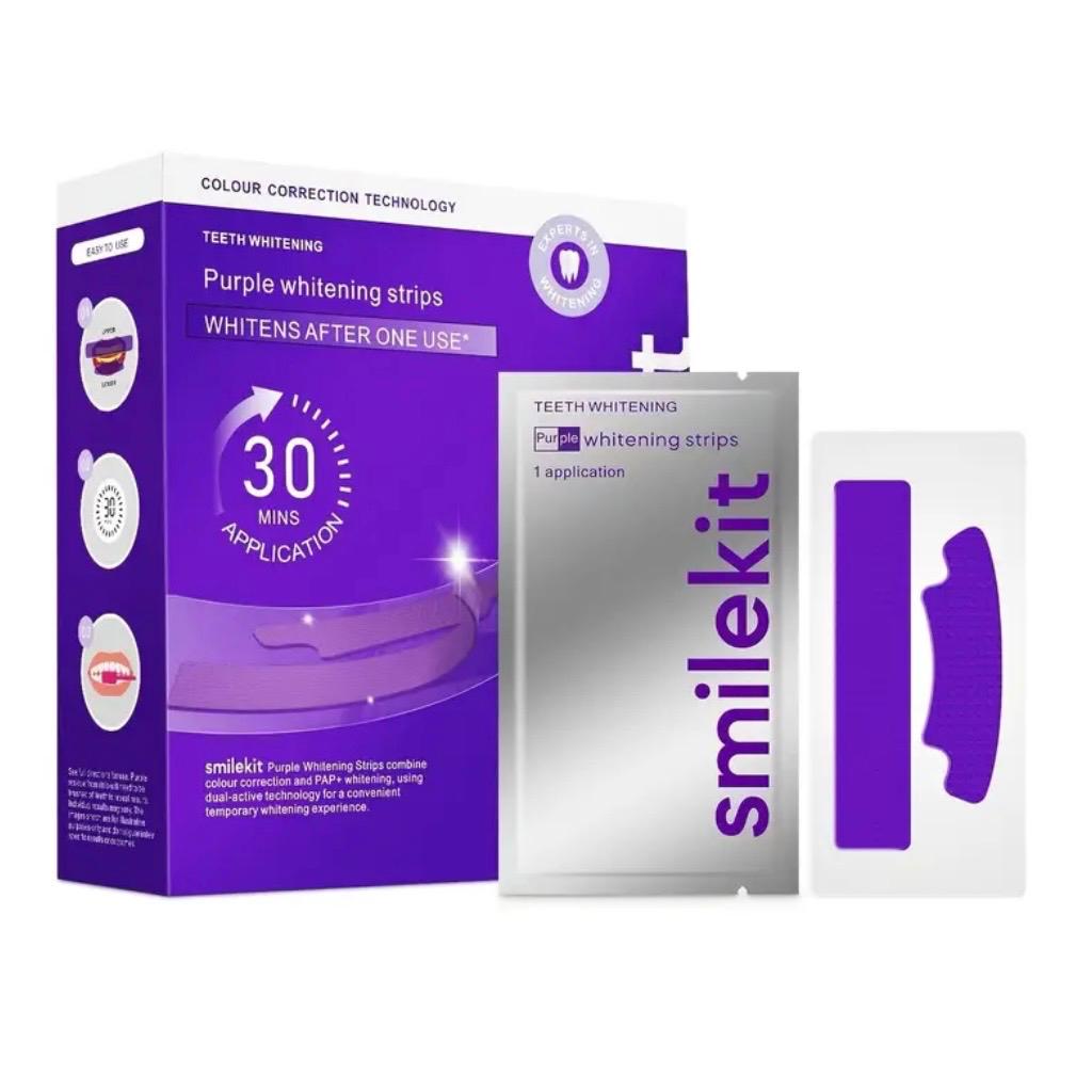 14 Pairs New Purple Teeth Strips, Daily Use & Travel Oral Cleaning Strips